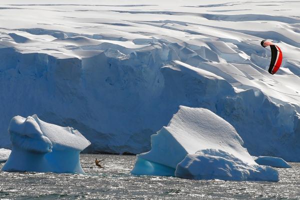 Kite Surfing in Antarctica 