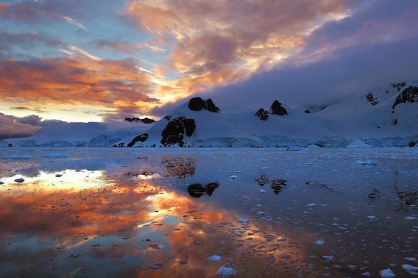 Sunset in Antarctica