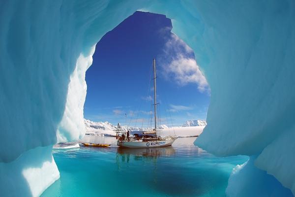 Sailing Ice Cave Antarctica 