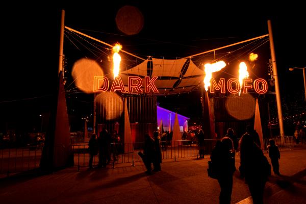 The entrance of the Winter Feast at Dark MOFO in Hobart