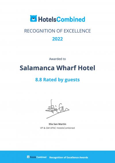 2022 Hotels Combined Recognition of Excellence Award