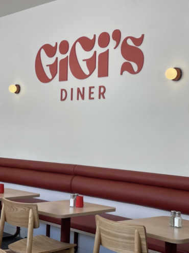 Gigi's diner with a red bench seat, new cafe in Hobart tasmania